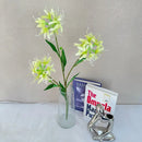 Artificial silk flowers, indoor decor, purple, 3 branches
