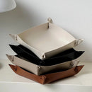 Leather storage tray for dice, jewellery and keys