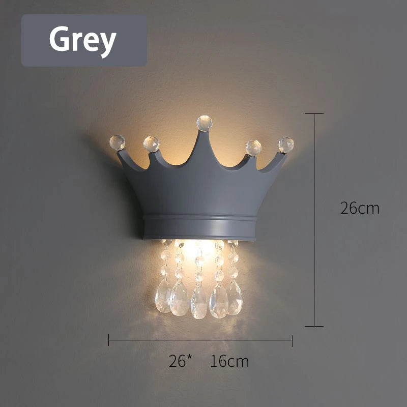 Luxury princess crystal wall lamp pendant bedside light