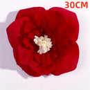 Red paper flower party decoration for festive events