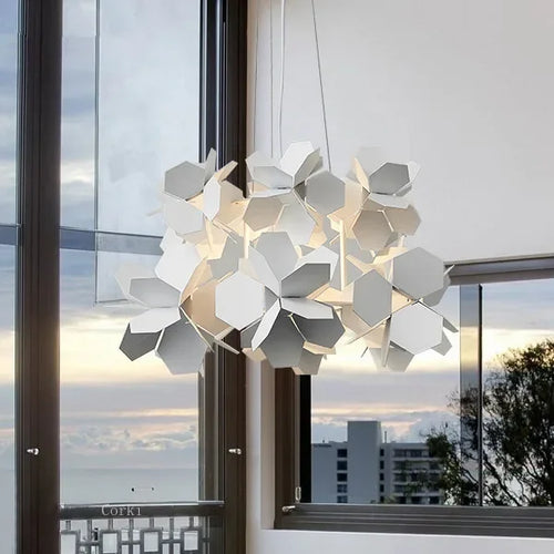 Modern iron pendant light Scandinavian design for elegant interior - vue 2 sur 7