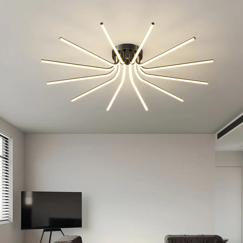 Modern minimalist LED chandelier for versatile indoor lighting