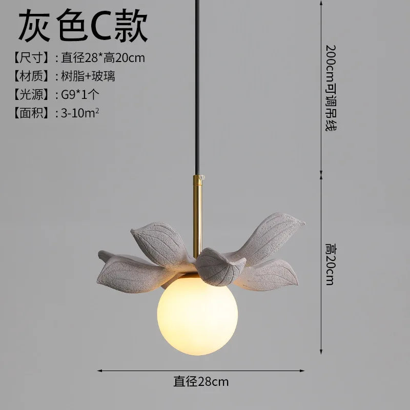 modern resin pendant light for elegant interior decoration - vue 10 sur 22