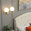 Modern Nordic style double head glass wall light
