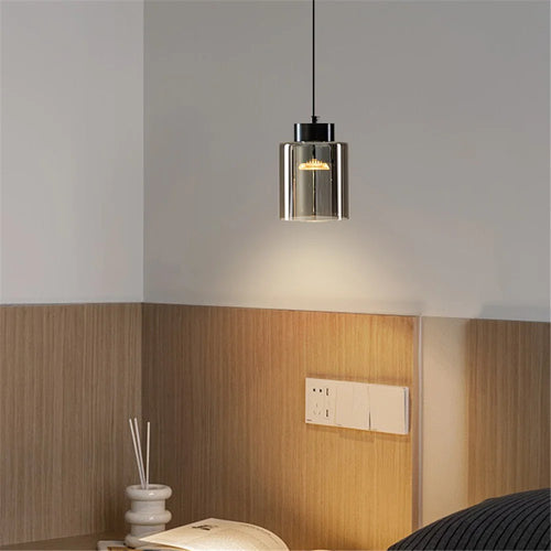 Trendy bottle-shaped LED chandelier for modern interiors - vue 3 sur 11