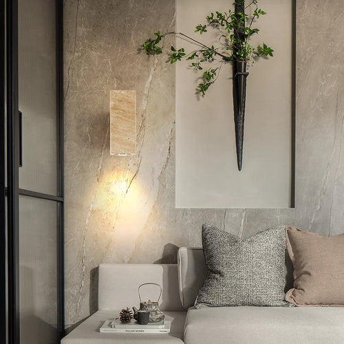 Natural stone LED wall light nordic decoration - vue 5 sur 8