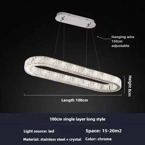 Modern crystal chandelier for elegant lighting - vue 13 sur 12