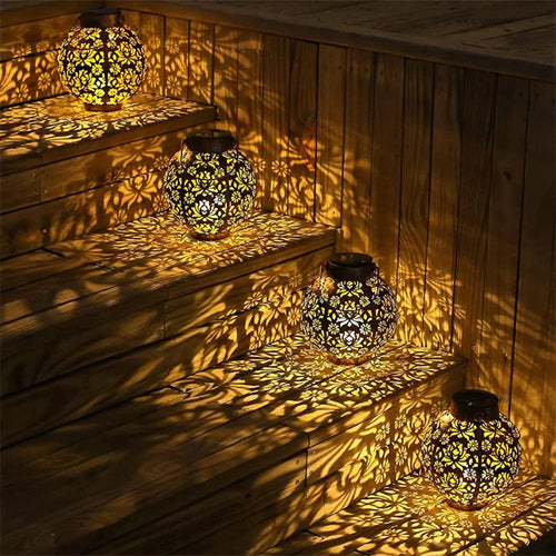 Retro hanging solar lights for garden and outdoors - vue 2 sur 8
