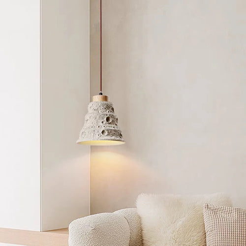 Rustic micro cement pendant light for restaurant and bar - vue 7 sur 8