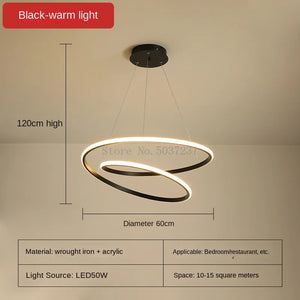 Modern circular LED pendant light nordic style