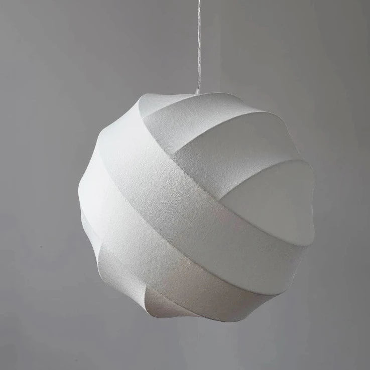 Handmade silk fabric globe chandelier