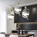 Modern wooden pendant with decorative LED indoor lighting