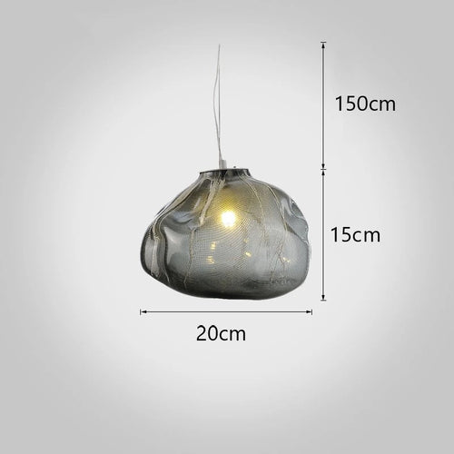 Nordic cloud blown glass pendant light for restaurant bar and home - vue 10 sur 12
