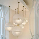 High-end Italian design style LED crescent chandelier