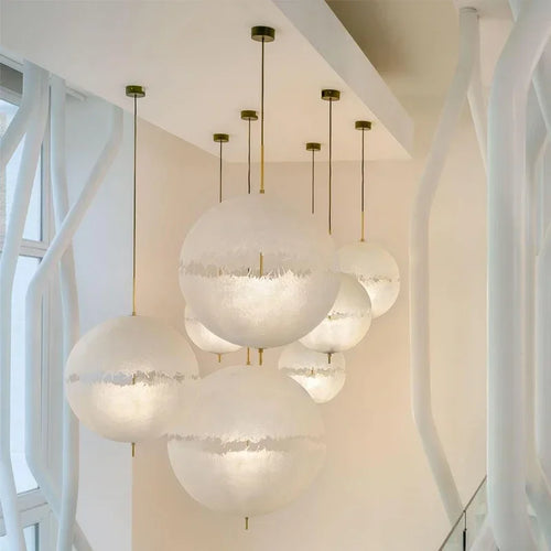 High-end Italian design style LED crescent chandelier - vue 2 sur 13