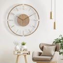 luxury wooden wall watch modern design silent quartz creative