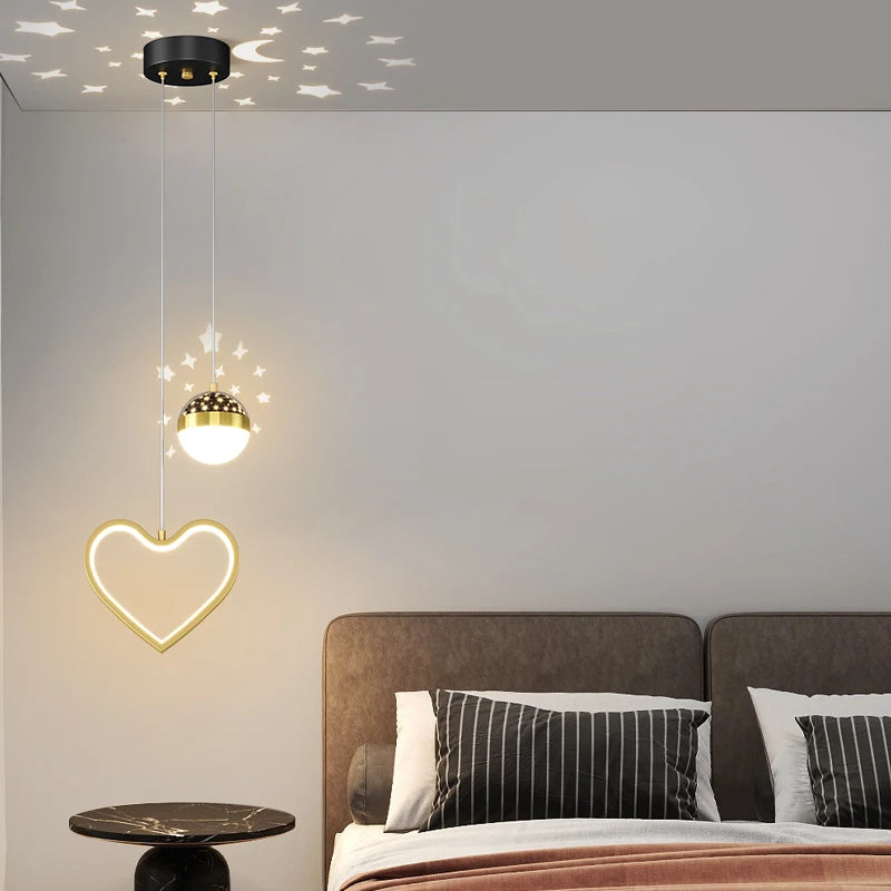 Luxury modern minimalist starry sky projection chandelier