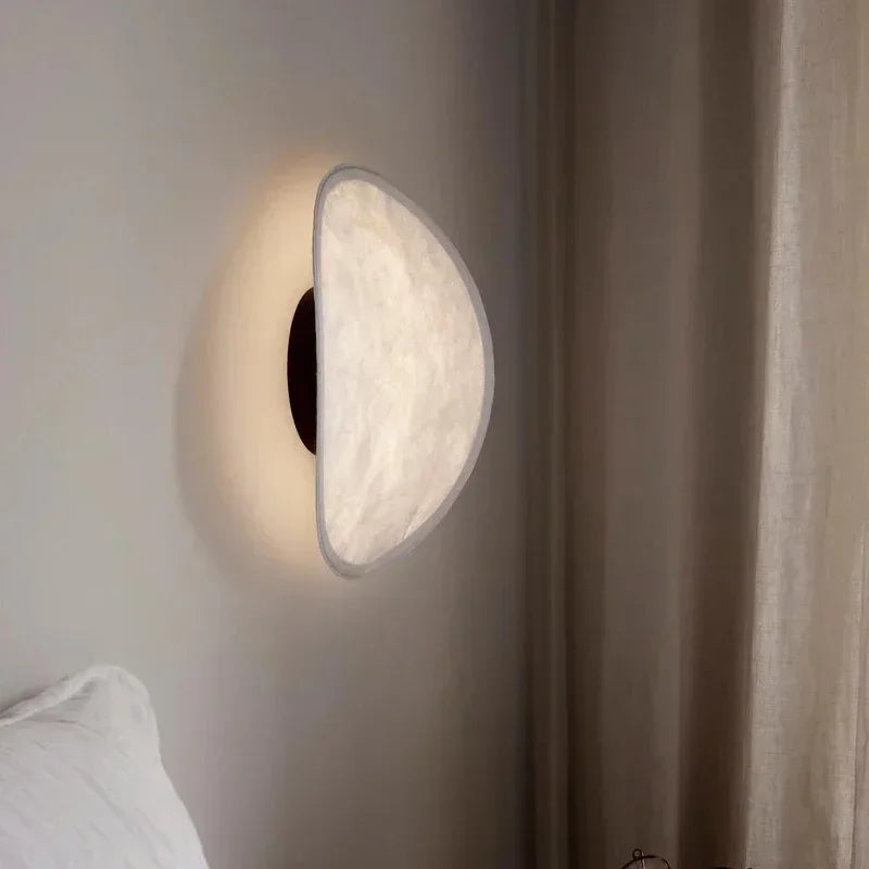 Minimalist silk wall light for decorative indoor lighting