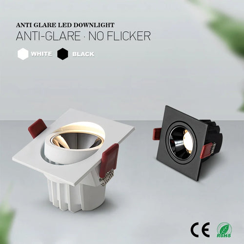 Dimmable anti-glare recessed LED spot light for indoor lighting - vue 5 sur 5