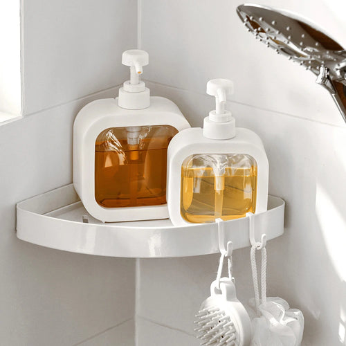 A large-capacity soap dispenser bottle, transparent visible plastic press bottle, suitable for travel, kitchen, bathroom - vue 6 sur 8