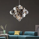 Nordic creative iron and glass bubble luxury chandelier