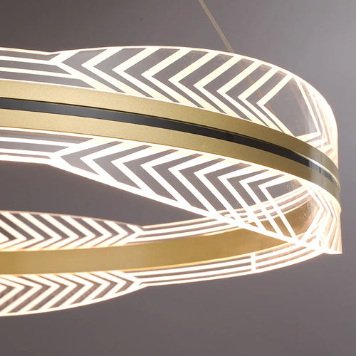 Modern gold nordic design hanging chandelier indoor lighting - vue 5 sur 12