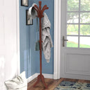solid wood tripod coat rack for bag clothes and accessories