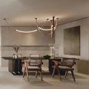 LED chandelier in silicone and artificial leather for hotel