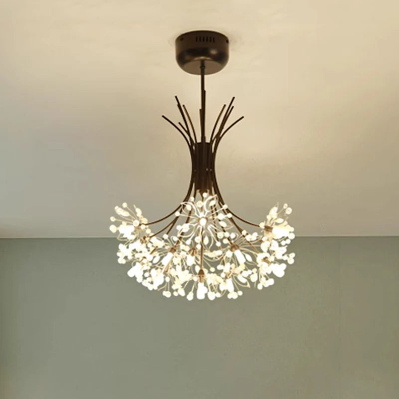 Decorative pendant light shaped like an American crystal bouquet