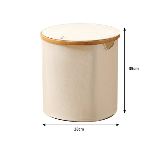 foldable laundry basket with oxford fabric lid - vue 11 sur 17