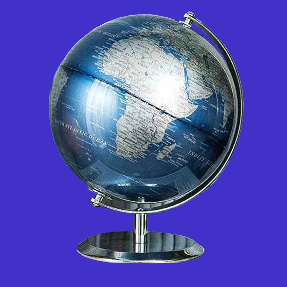 retro world globe for children's education and decoration - vue 5 sur 7
