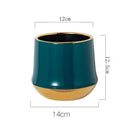 gold ceramic flower pot for modern interior decoration