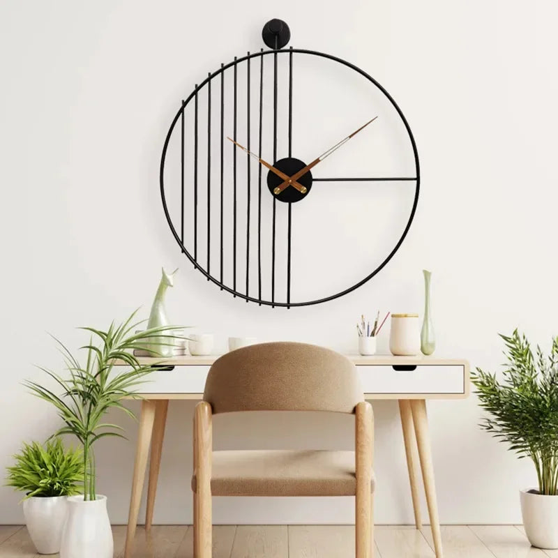 modern silent wall clock for home decor