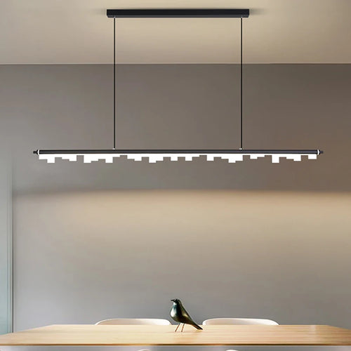 Modern minimalist gold and black chandelier for pendant lighting - vue 2 sur 12