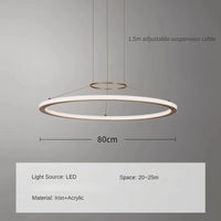 Minimalist circular pendant light for creative modern interior