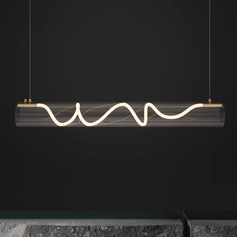 designer acrylic chandelier for interior decorative lighting - vue 3 sur 7