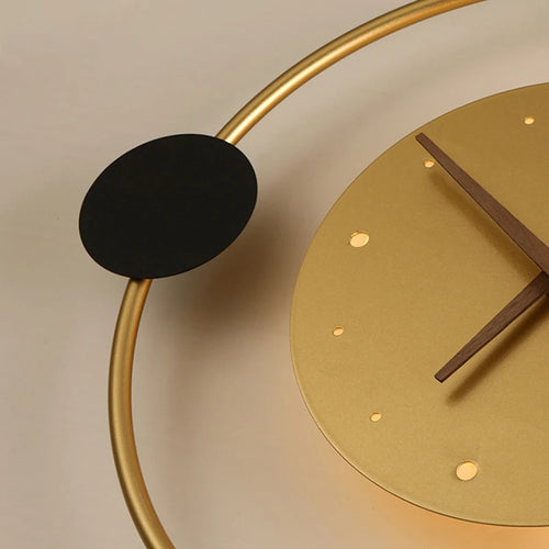 elegant nordic design acrylic iron led wall clock - vue 6 sur 8