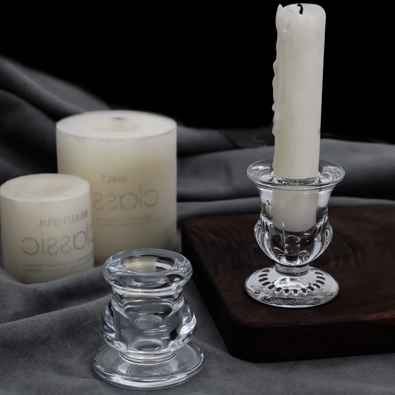 Creative glass candle holder for home and bar decor - vue 3 sur 8