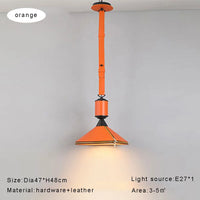 Modern minimalist luxury leather pendant light