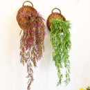rattan and wicker wall planter for plants