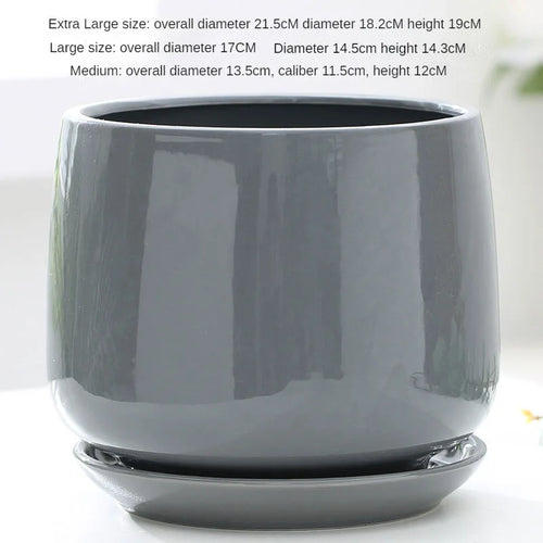 creative ceramic flower pot for indoor and outdoor decoration - vue 10 sur 9