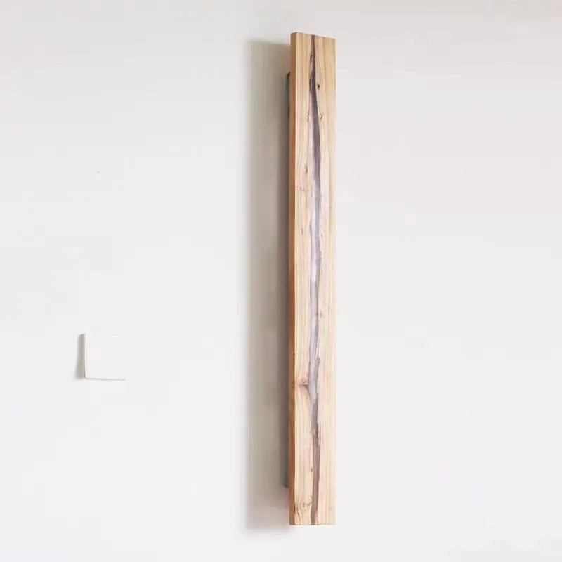 Solid wood wabi-sabi wall light for interior decor - vue 3 sur 11