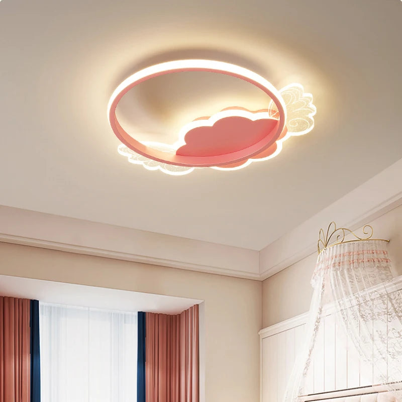 cute cloud ceiling light for princess girl room