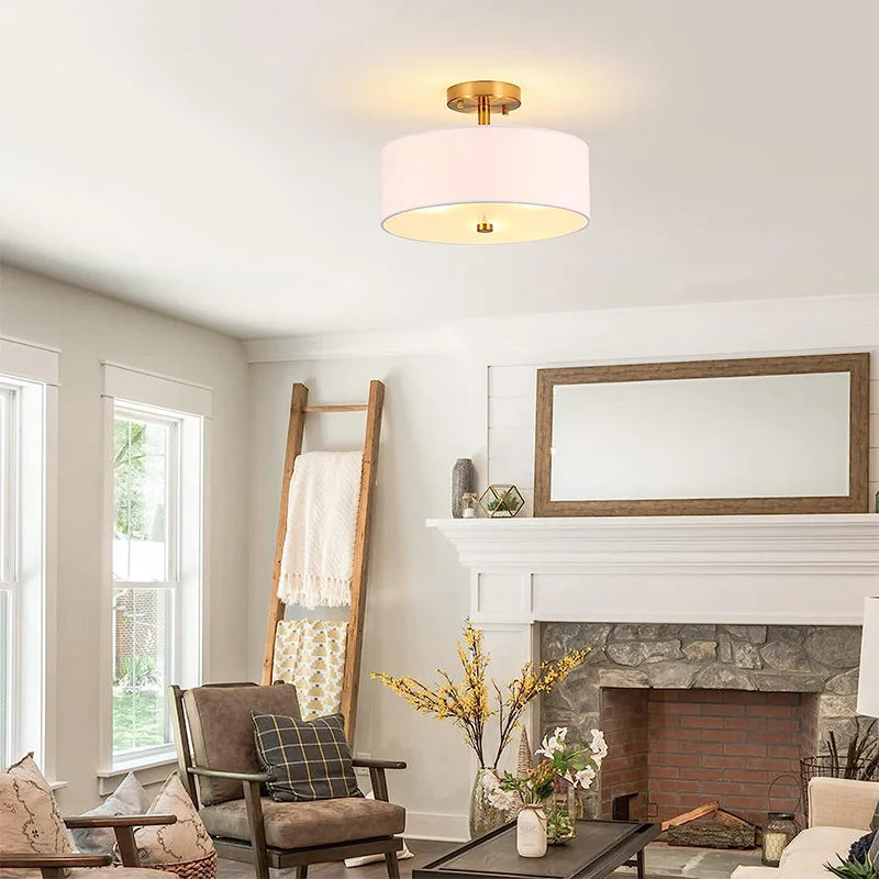 plafonnier tissu style américain pour intérieur moderne et élégant - vue 7 sur 7