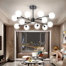 Nordic glass LED chandelier for kitchen decor