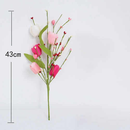 Artificial tulip floral decoration for Valentine's Day - vue 4 sur 12