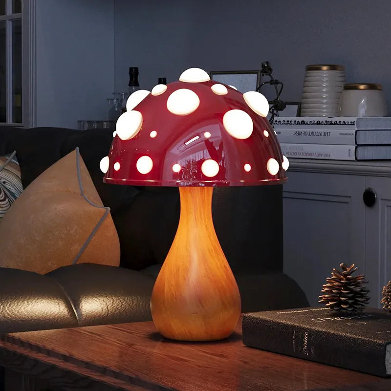 Amanita mushroom lamp tricolour LED USB/AC