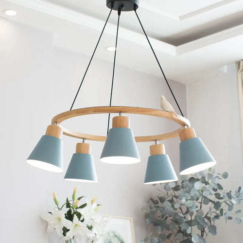 Macaron modern Nordic pendant lamp - vue 4 sur 18