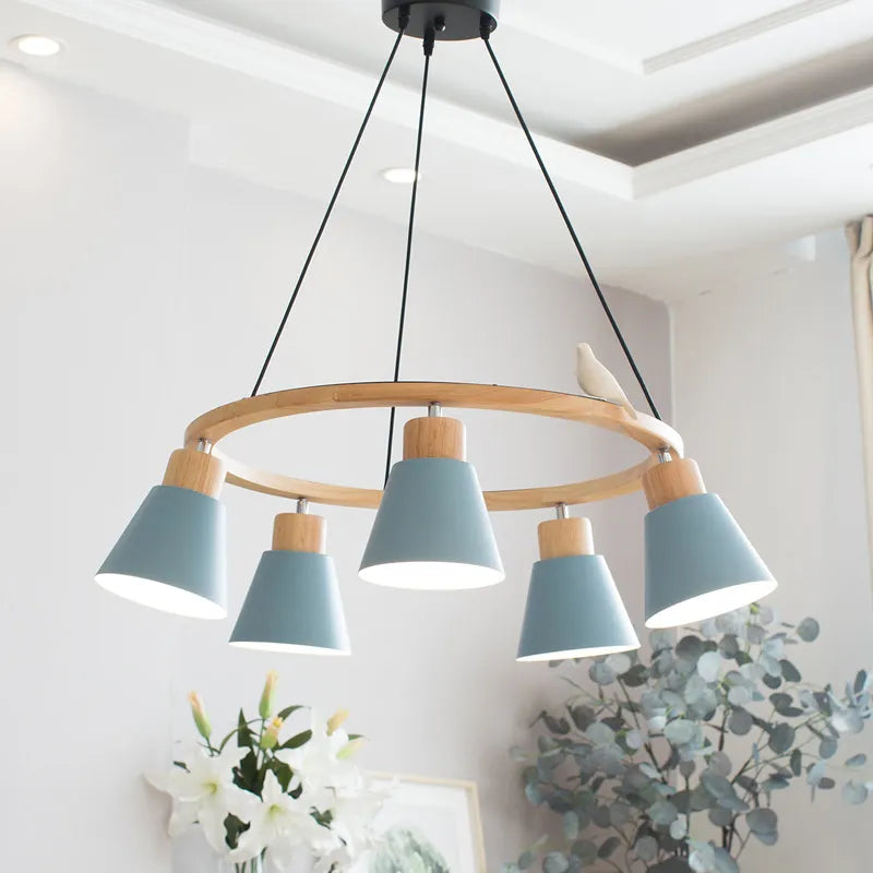 Macaron modern Nordic pendant lamp - vue 4 sur 18