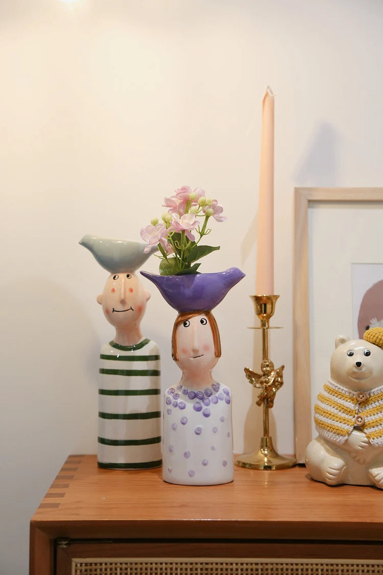 ceramic vase decorative sculpture for flowers and wedding